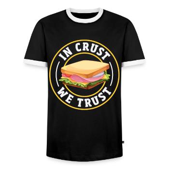 Sandwich Sandwich Snack Célébration - T-shirt contrasté Homme - noir/blanc - Devant - AI Model Female 172 light (172cm) & AI Model Male 178 light (178cm)