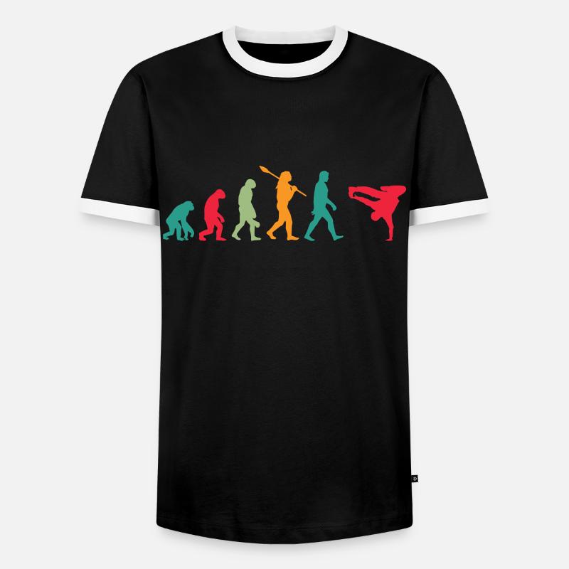 Évolution Breakdance - T-shirt contrasté Homme - noir/blanc