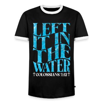 Taufe Getaufte Christliche Jesusgott -Bibel - Männer Kontrast-T-Shirt - Schwarz/Weiß - Vorne - AI Model Female 172 light (172cm) & AI Model Male 178 light (178cm)