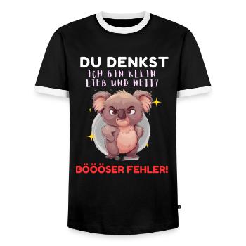 Koala Tshirt Kinder Frauen Witzig Klein Sarkasmus - Männer Kontrast-T-Shirt - Schwarz/Weiß - Vorne - AI Model Female 172 light (172cm) & AI Model Male 178 light (178cm)