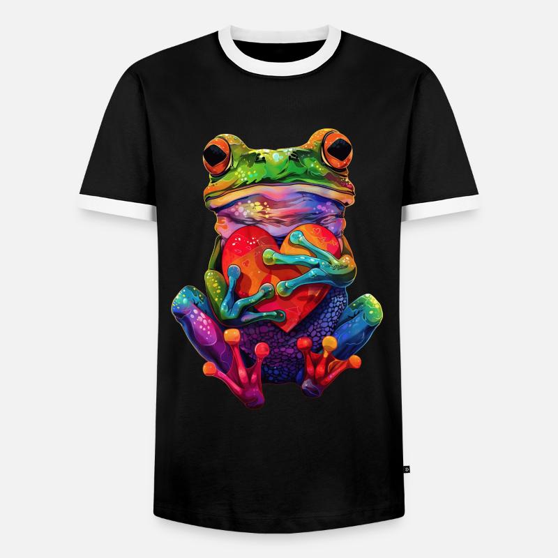 Frog - Men's Ringer Shirt - black/white