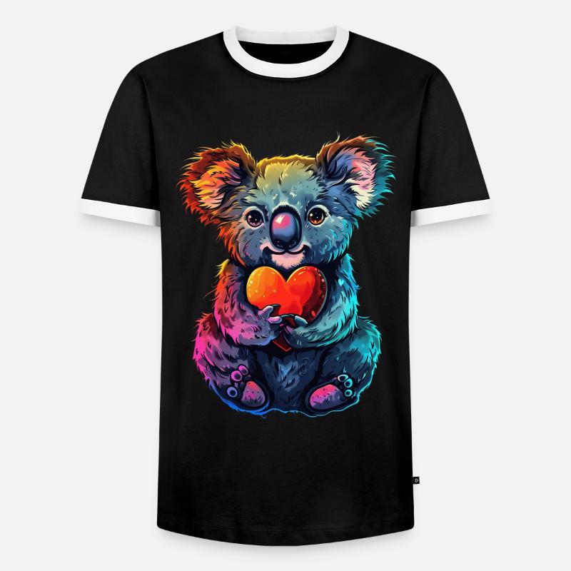 Koala - Männer Kontrast-T-Shirt - Schwarz/Weiß