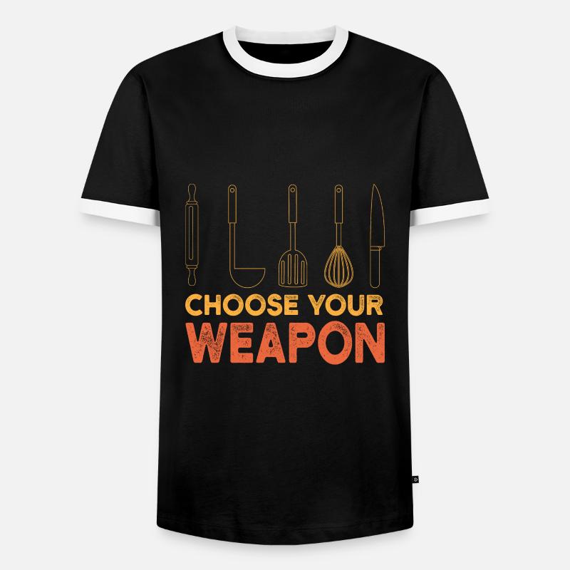 Koch Kochen Spruch Geschenkidee - Männer Kontrast-T-Shirt - Schwarz/Weiß