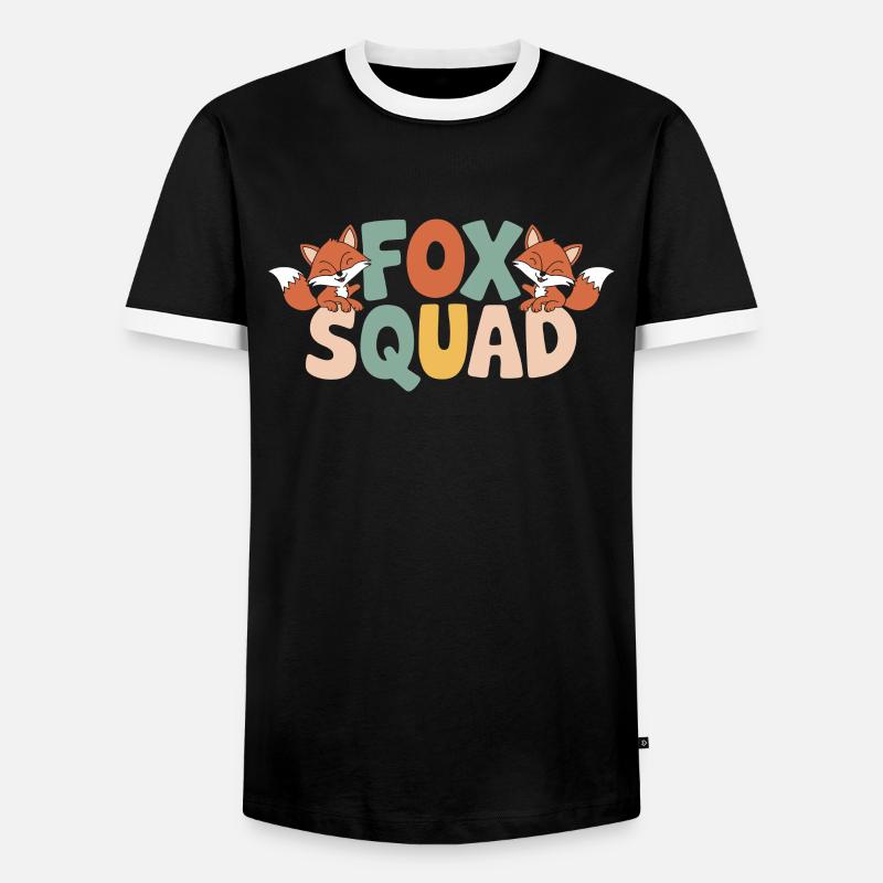 Fox Group Design Fox Squad - Men's Ringer Shirt - black/white