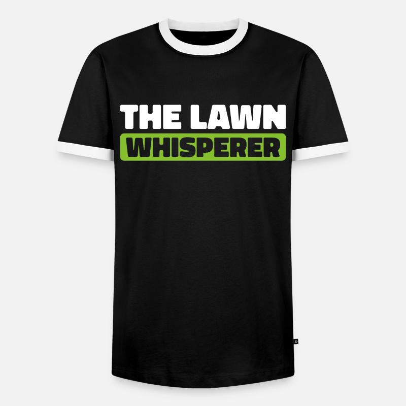 Rasenmäher Mähen - Männer Kontrast-T-Shirt - Schwarz/Weiß