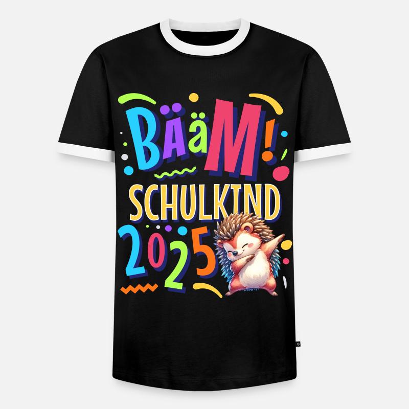 Bääm Écolier 2025 Dabbing Hérisson - T-shirt contrasté Homme - noir/blanc