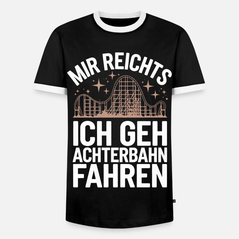 Achterbahn Freizeitpark Roller Coaster - Männer Kontrast-T-Shirt - Schwarz/Weiß
