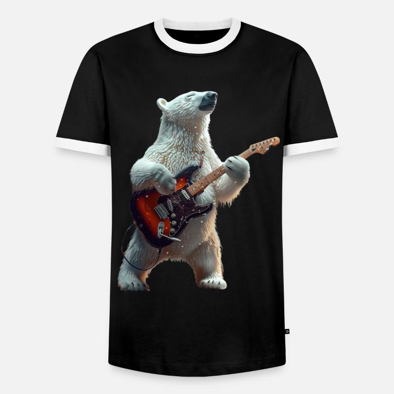 Polar bear - Men's Ringer Shirt - black/white