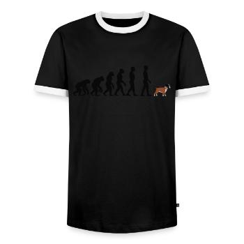 Boxer - Men's Ringer Shirt - black/white - Front - AI Model Female 172 light (172cm) & AI Model Male 178 light (178cm)
