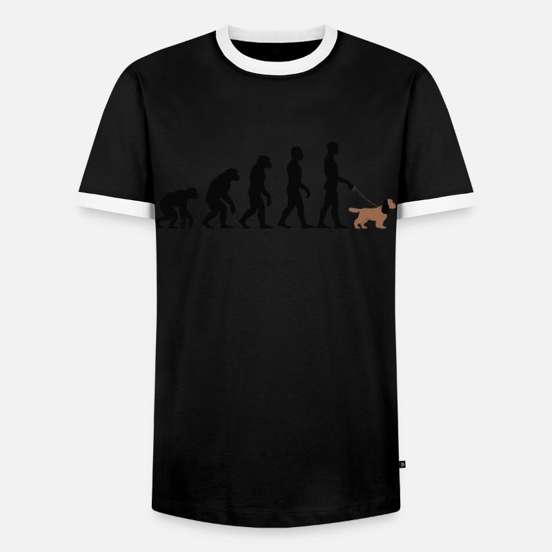 Cocker Spaniel - Men's Ringer Shirt - black/white