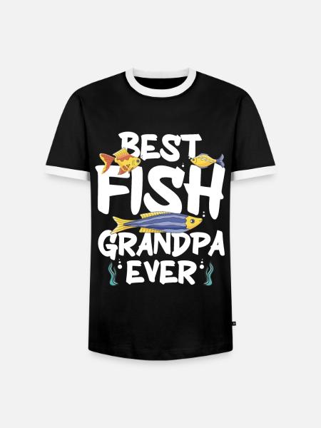 Aquarium Fish Tank Aquarist - Men's Ringer Shirt - black/white