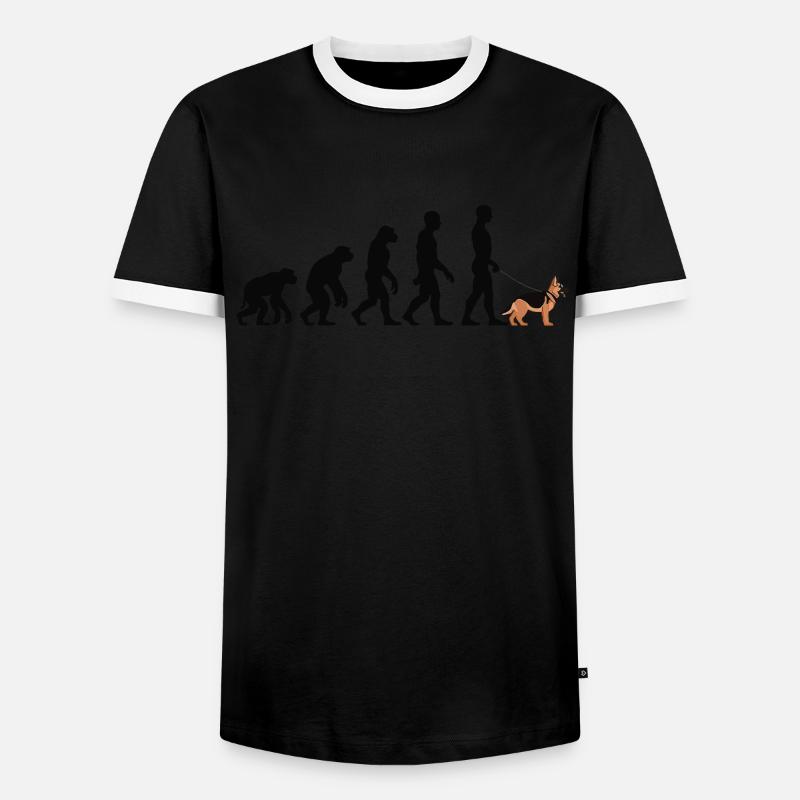 German Shepherd - Men's Ringer Shirt - black/white
