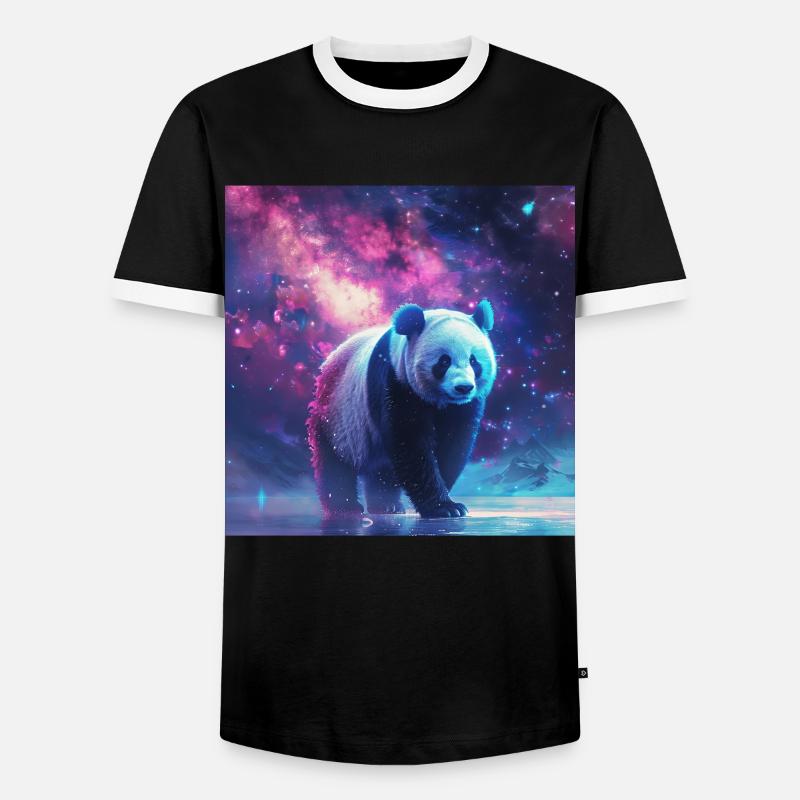 Panda - Men's Ringer Shirt - black/white