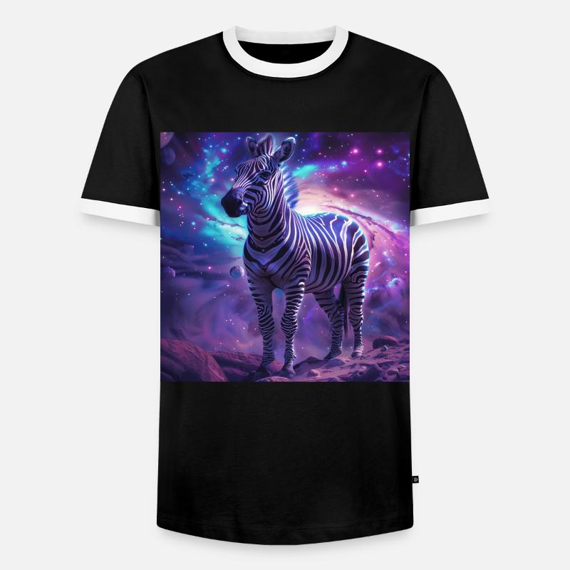 Zebra - Männer Kontrast-T-Shirt - Schwarz/Weiß