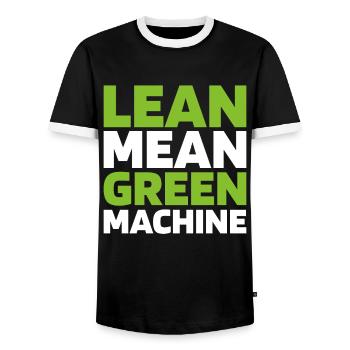 Rasenmäher Mähen - Männer Kontrast-T-Shirt - Schwarz/Weiß - Vorne - AI Model Female 172 light (172cm) & AI Model Male 178 light (178cm)
