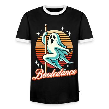 Danse booléenne drôle disant pole dance Halloween - T-shirt contrasté Homme - noir/blanc - Devant - AI Model Female 172 light (172cm) & AI Model Male 178 light (178cm)