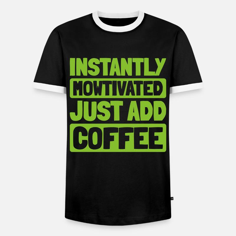 Rasenmäher Mähen - Männer Kontrast-T-Shirt - Schwarz/Weiß