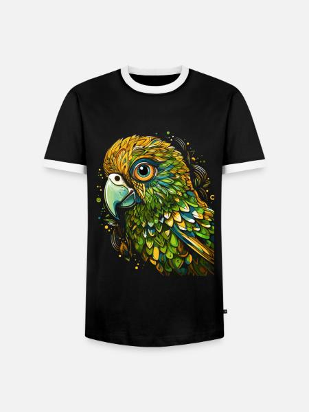 Wellensittich Sittich - Männer Kontrast-T-Shirt - Schwarz/Weiß