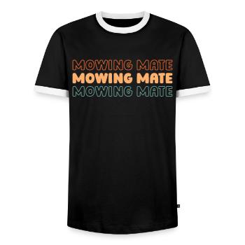 Rasenmäher Mähen - Männer Kontrast-T-Shirt - Schwarz/Weiß - Vorne - AI Model Female 172 light (172cm) & AI Model Male 178 light (178cm)