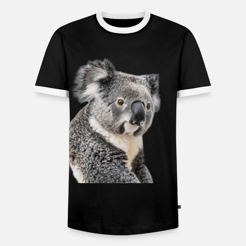 Koala - Männer Kontrast-T-Shirt - Schwarz/Weiß