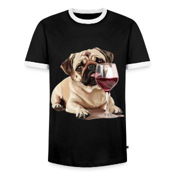 Carlin - T-shirt contrasté Homme - noir/blanc - Devant - AI Model Female 172 light (172cm) & AI Model Male 178 light (178cm)