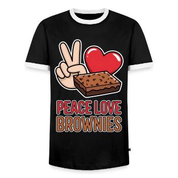 Brownies Dire Pâtisserie Drôle Brownie Cadeau - T-shirt contrasté Homme - noir/blanc - Devant - AI Model Female 172 light (172cm) & AI Model Male 178 light (178cm)