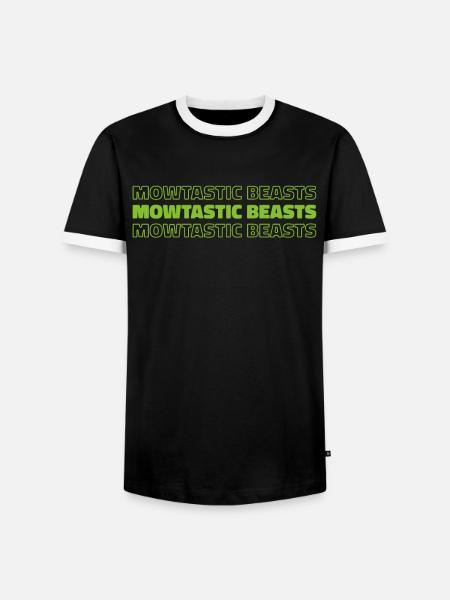 Rasenmäher Mähen - Männer Kontrast-T-Shirt - Schwarz/Weiß