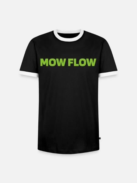 Lawn mower mowing - Men's Ringer Shirt - black/white