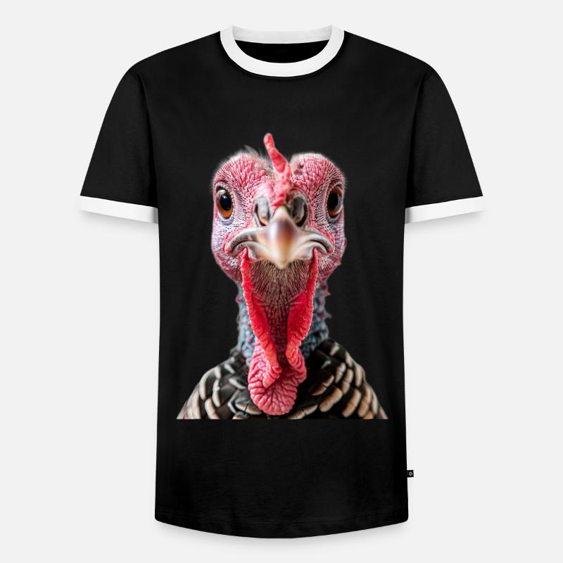 Truthahn - Männer Kontrast-T-Shirt - Schwarz/Weiß