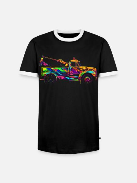 Abschleppdienst Abschleppdienst Fahrer Abschleppdi - Männer Kontrast-T-Shirt - Schwarz/Weiß