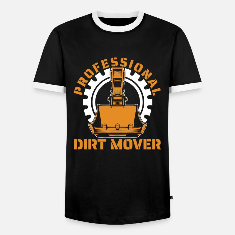 Baggerfahrer - Männer Kontrast-T-Shirt - Schwarz/Weiß
