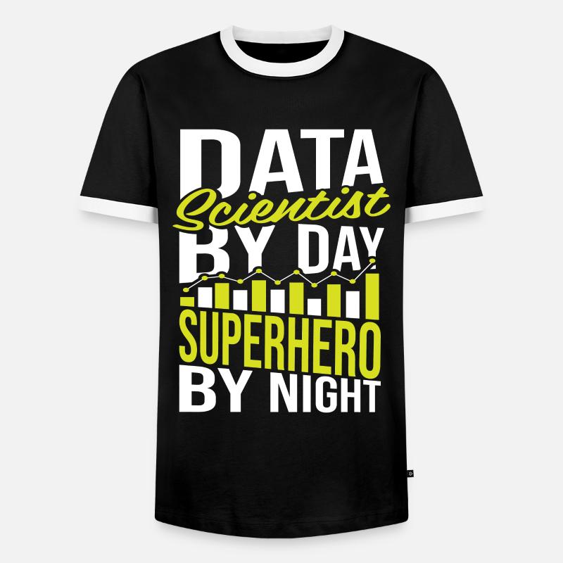 Data Science Data Analyst - Männer Kontrast-T-Shirt - Schwarz/Weiß