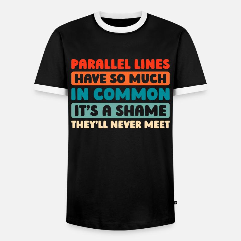 Mathe Mathematik Math Funny Pun - Men's Ringer Shirt - black/white