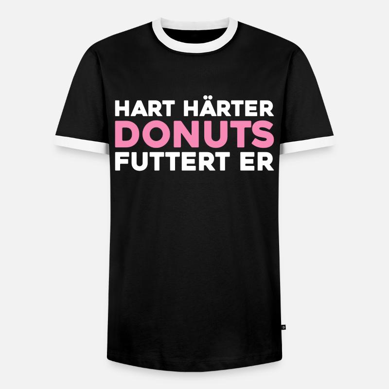 Doughnut - Men's Ringer Shirt - black/white
