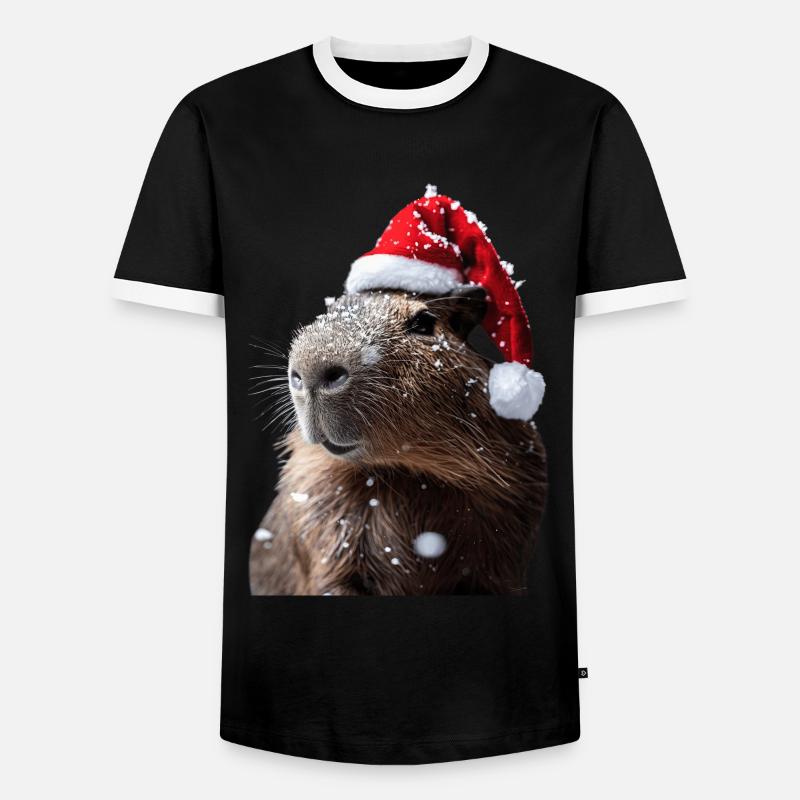Capybara - Men's Ringer Shirt - black/white