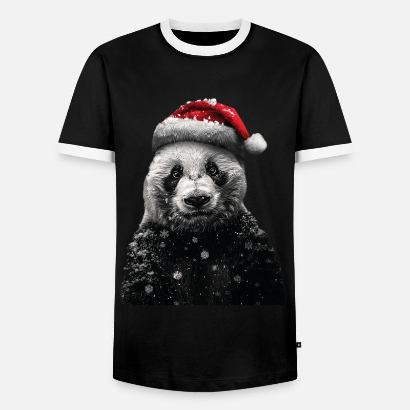 Panda - Men's Ringer Shirt - black/white