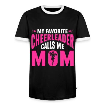 Cheerleading Cheerleader Base Flyer - T-shirt contrasté Homme - noir/blanc - Devant - AI Model Female 172 light (172cm) & AI Model Male 178 light (178cm)