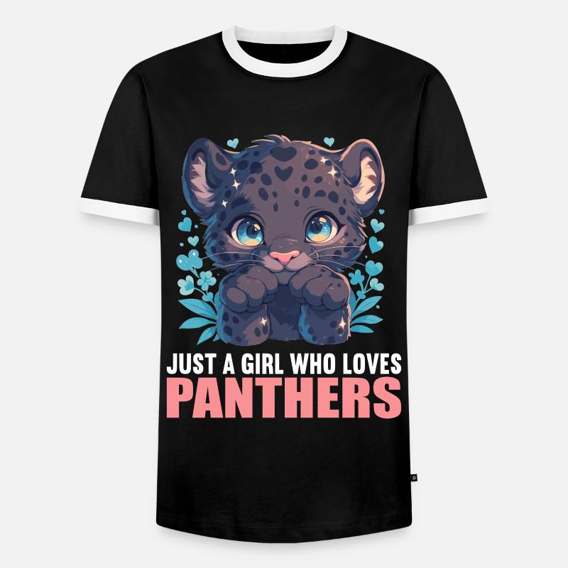 Panthers Panther - Männer Kontrast-T-Shirt - Schwarz/Weiß
