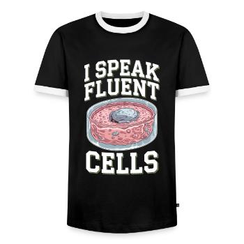 Cytotechnologist - Men's Ringer Shirt - black/white - Front - AI Model Female 172 light (172cm) & AI Model Male 178 light (178cm)