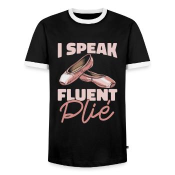 Chorégraphe - T-shirt contrasté Homme - noir/blanc - Devant - AI Model Female 172 light (172cm) & AI Model Male 178 light (178cm)