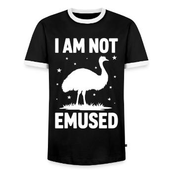 Emu Saying Australia Emus Funny Emu Gift - Men's Ringer Shirt - black/white - Front - AI Model Female 172 light (172cm) & AI Model Male 178 light (178cm)
