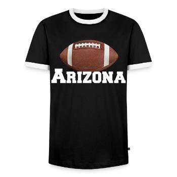 Arizona State Sedona Phoenix Grand Canyon AZ - Men's Ringer Shirt - black/white - Front - AI Model Female 172 light (172cm) & AI Model Male 178 light (178cm)