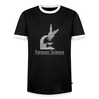 Forensik - Wissenschaft - Männer Kontrast-T-Shirt - Schwarz/Weiß - Vorne - AI Model Female 172 light (172cm) & AI Model Male 178 light (178cm)