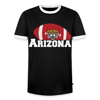 Arizona State Sedona Phoenix Grand Canyon AZ - Men's Ringer Shirt - black/white - Front - AI Model Female 172 light (172cm) & AI Model Male 178 light (178cm)