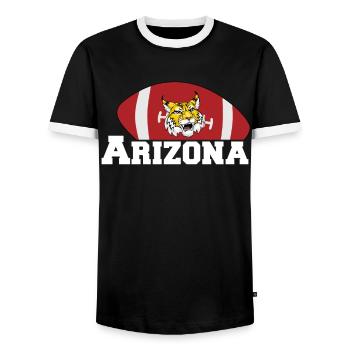 Arizona State Sedona Phoenix Grand Canyon AZ - Men's Ringer Shirt - black/white - Front - AI Model Female 172 light (172cm) & AI Model Male 178 light (178cm)