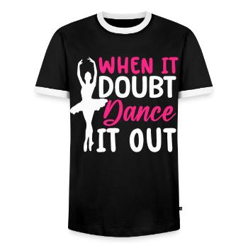 Ballett Tanz Tänzer Wenn es Zweifel Tanz es aus - Männer Kontrast-T-Shirt - Schwarz/Weiß - Vorne - AI Model Female 172 light (172cm) & AI Model Male 178 light (178cm)