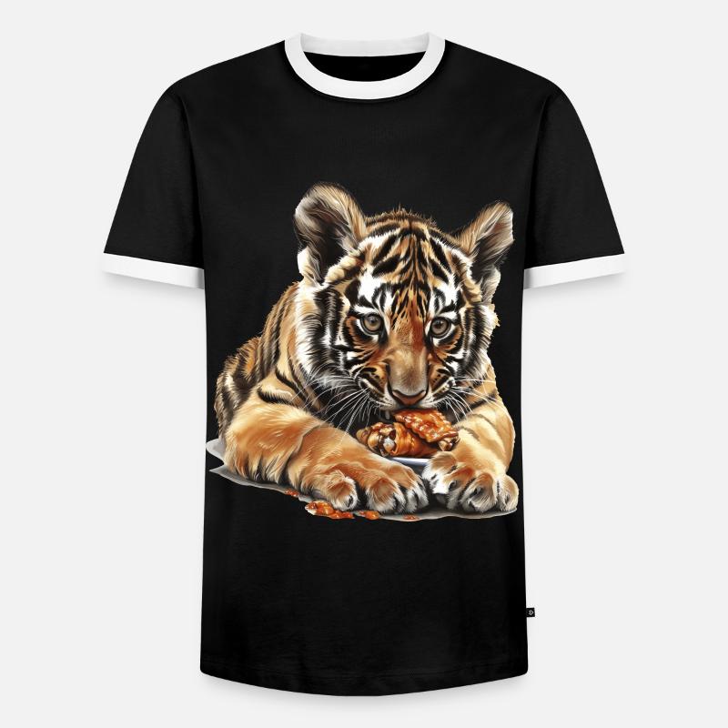 Tiger - Men's Ringer Shirt - black/white