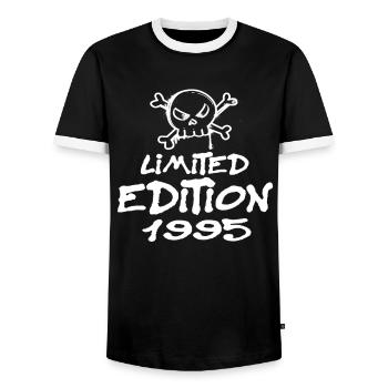 Limited Edition 1995 Geburtstag 1995 Geboren - Männer Kontrast-T-Shirt - Schwarz/Weiß - Vorne - AI Model Female 172 light (172cm) & AI Model Male 178 light (178cm)