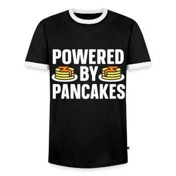 Pancakes Breakfast Food Lover - Men's Ringer Shirt - black/white - Front - AI Model Female 172 light (172cm) & AI Model Male 178 light (178cm)