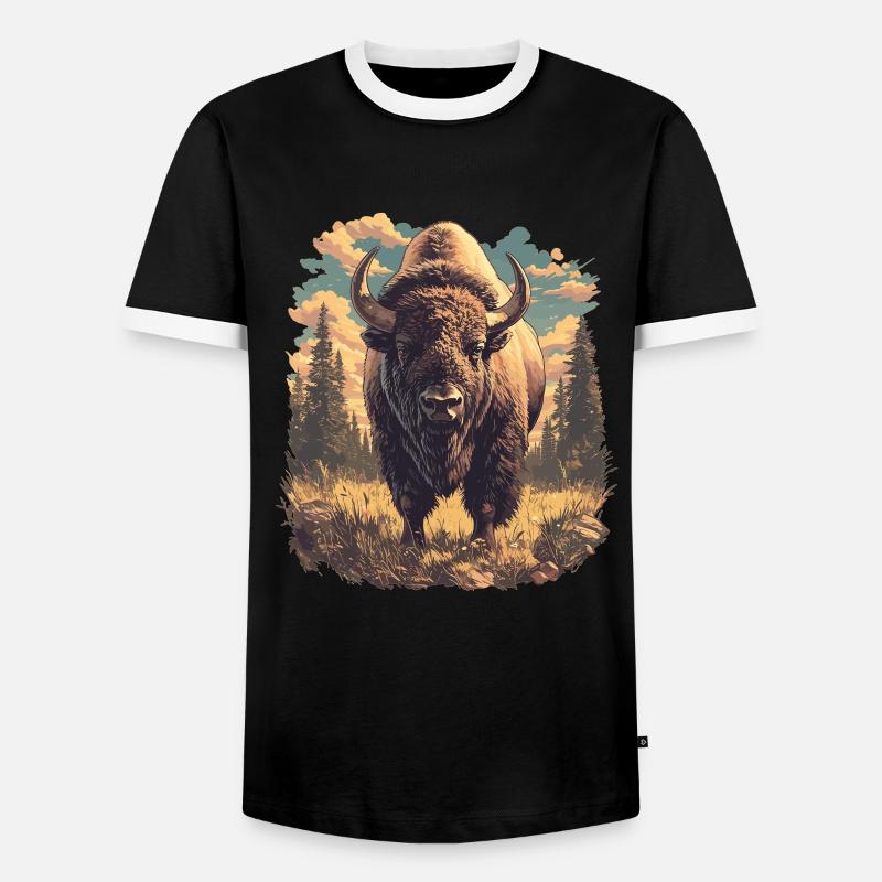 Bisons Bison - Men's Ringer Shirt - black/white